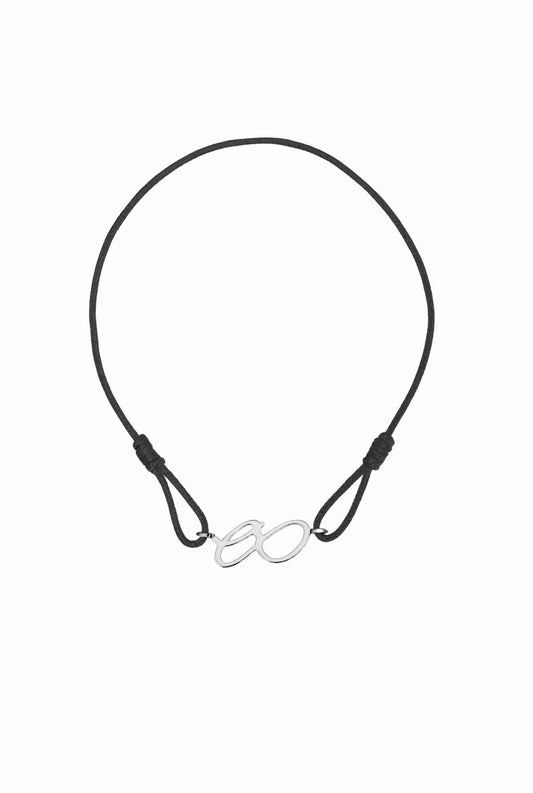 MINI FLUX ÉTERNEL CORD BRACELET - White Gold