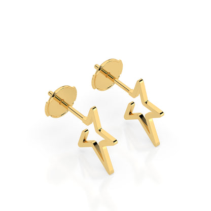 NORTH STAR EARRINGS GOLD