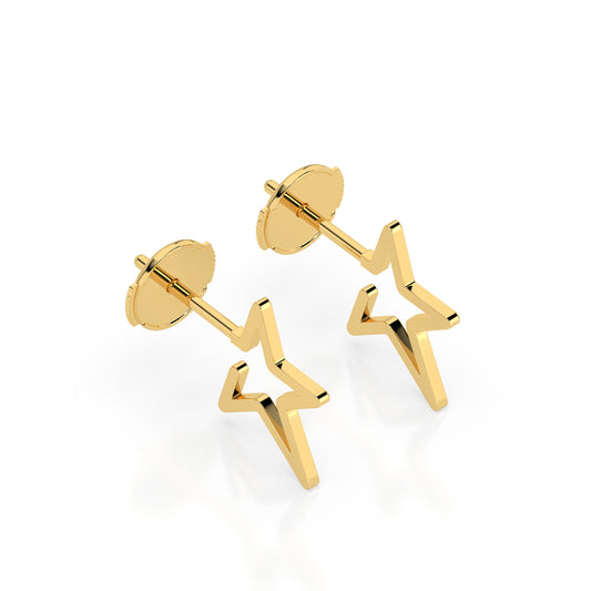 NORTH STAR EARRINGS GOLD