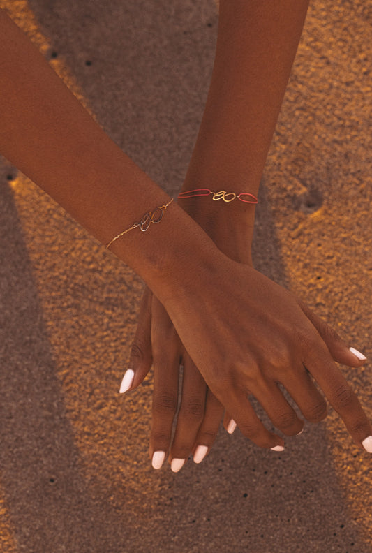 MINI ETERNAL FLOW CORD BRACELET - Pink Gold