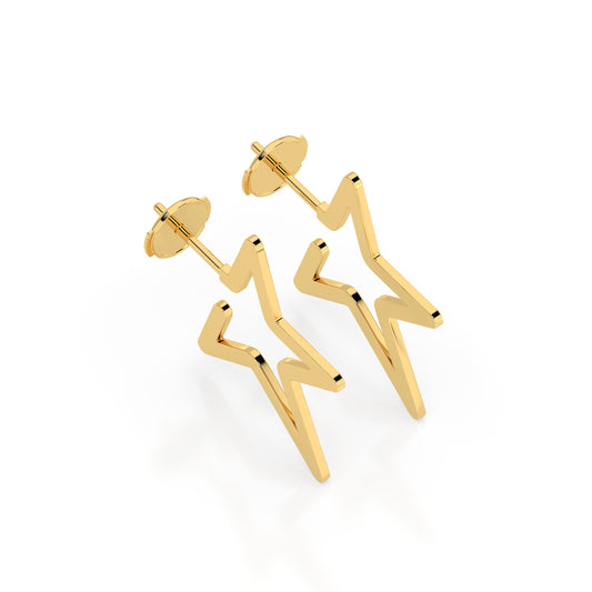MAXI NORTH STAR EARRINGS GOLD