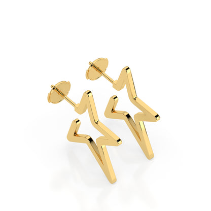 MAXI NORTH STAR EARRINGS GOLD