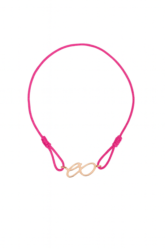 MINI FLUX ÉTERNEL CORD BRACELET - Pink Gold