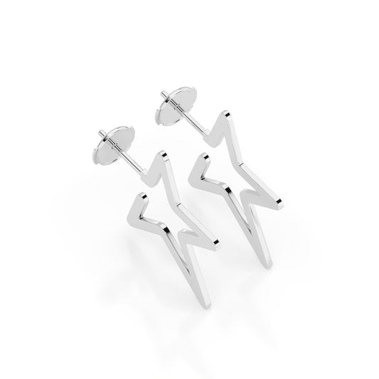 MAXI NORTH STAR EARRINGS - Sterling Silver