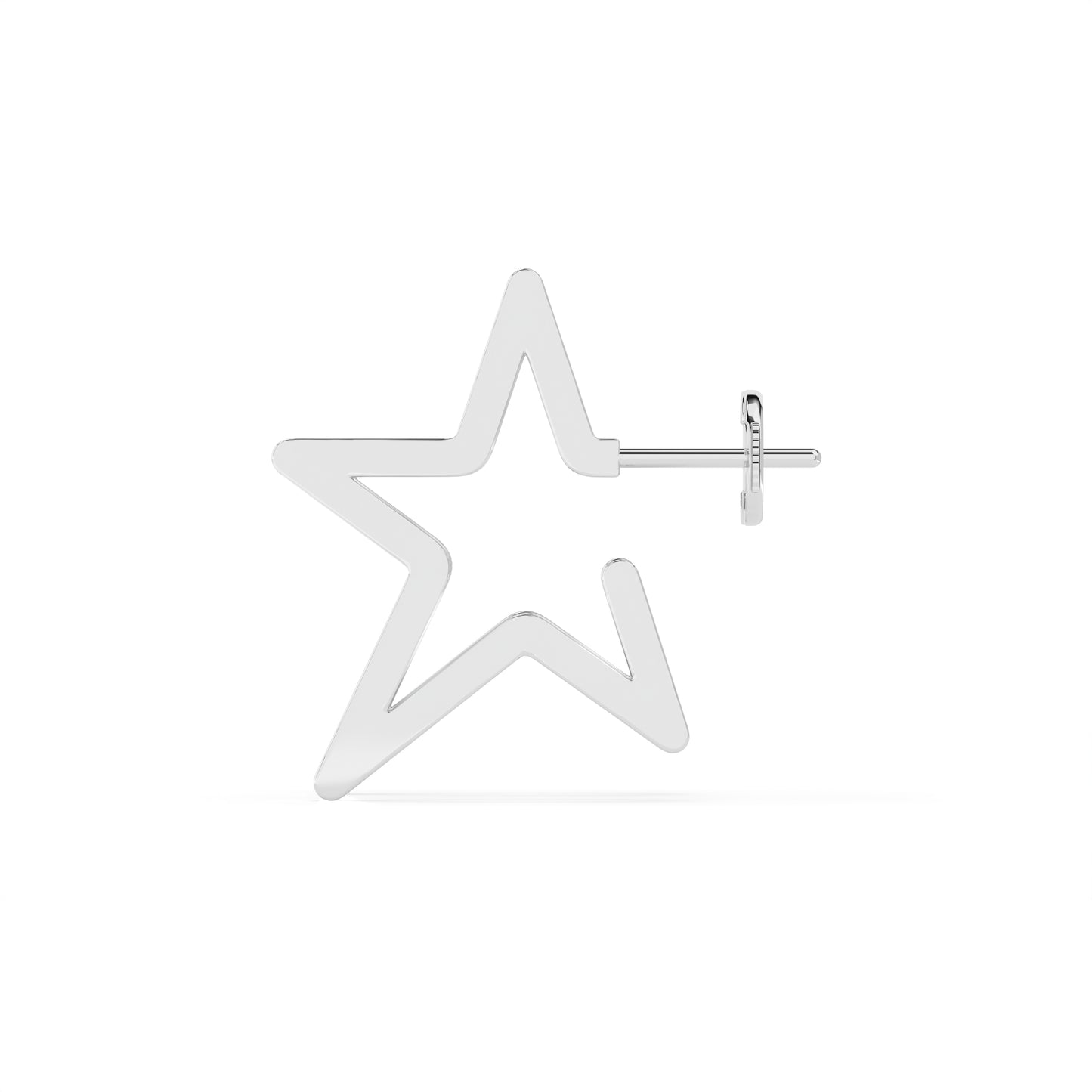 MAXI NORTH STAR EARRINGS - Sterling Silver - Elodie Attias Paris
