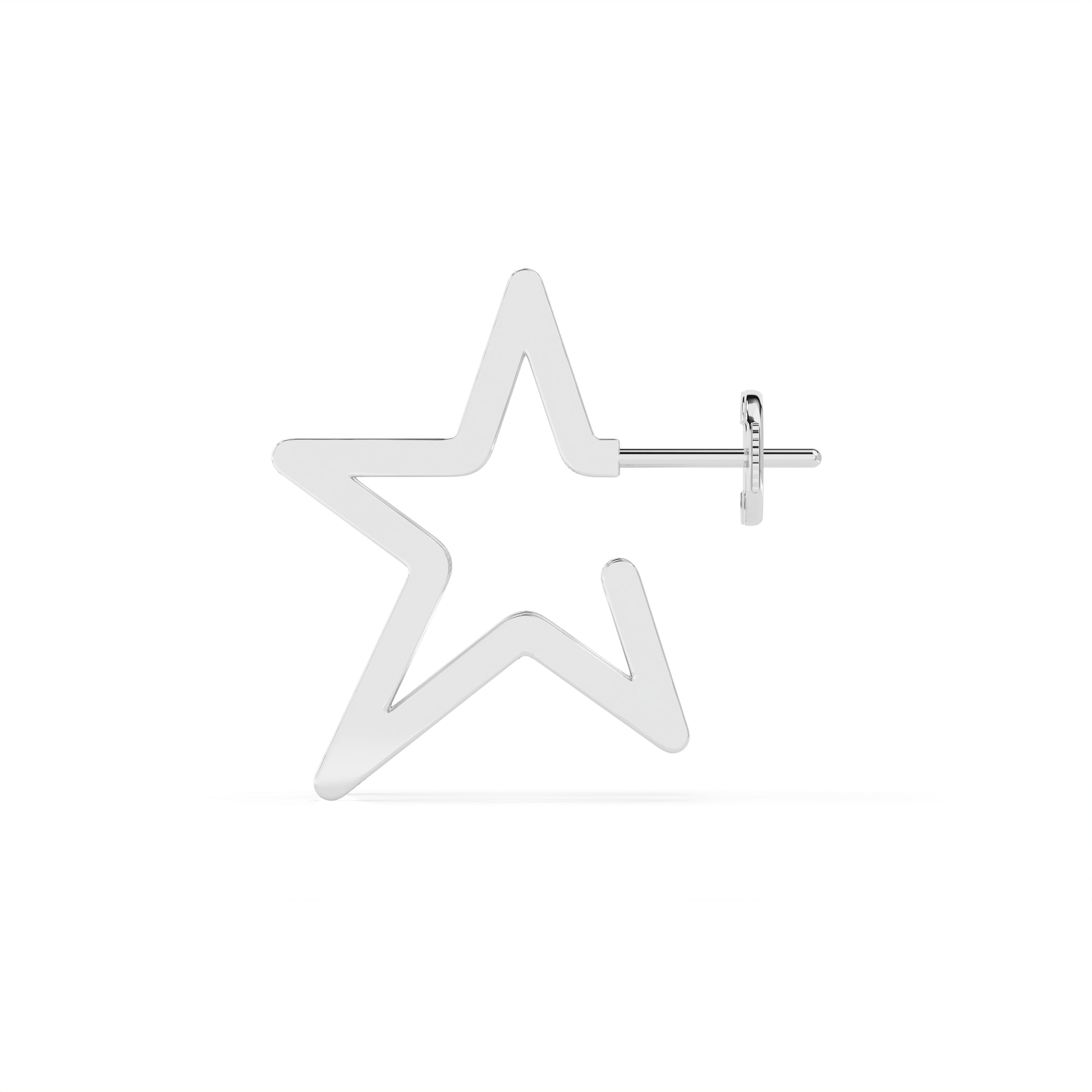MAXI NORTH STAR EARRINGS - Sterling Silver - Elodie Attias Paris