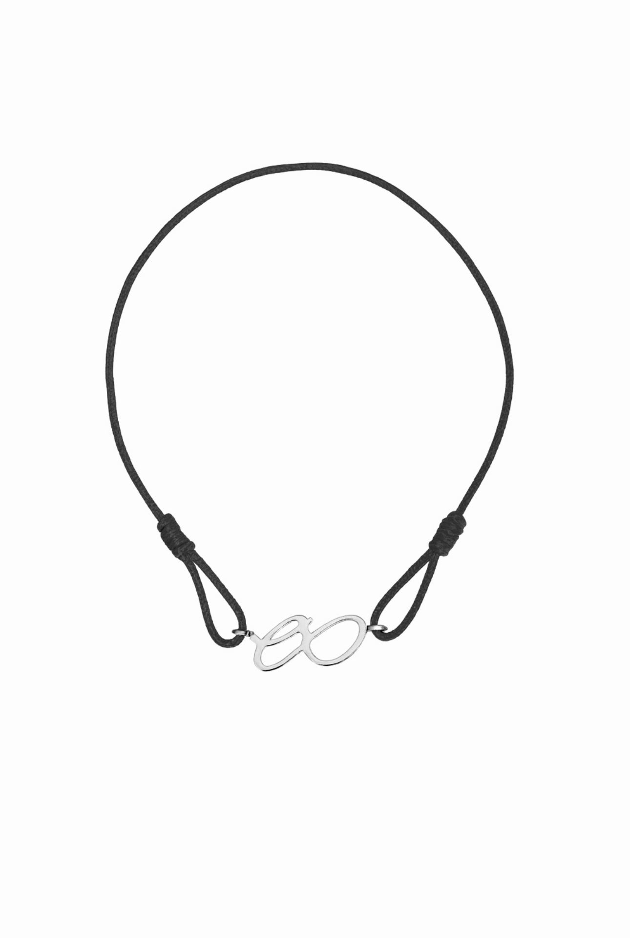 MINI FLUX ÉTERNEL CORD BRACELET - White Gold